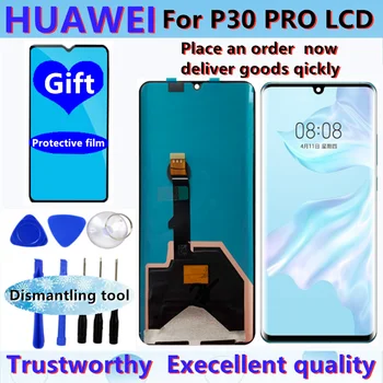 100% Novo Original do LCD Para o Huawei P30 Pro Toque do LCD conjunto do Digitador da Tela de exibição Huawei P30Pro LCD VOG-L29 VOG-L09 de exibição