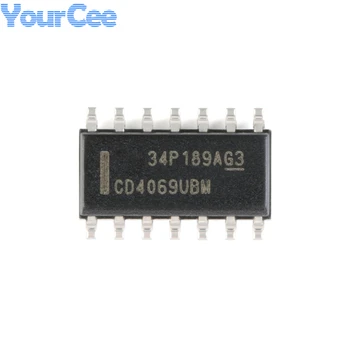 10Pcs CD4069 CD4069UBM CD4069UBM96 SOIC-14 CMOS Seis Inversores SMD Chip de Lógica CI Circuito Integrado