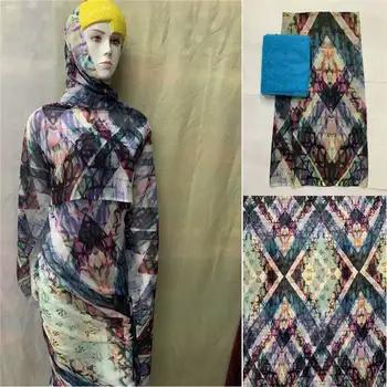 2020 Moda de alta qualidade suíça em voile de algodão africano laço de tecido de tecido impresso 7yards para as mulheres, o vestido de costura material.L781929