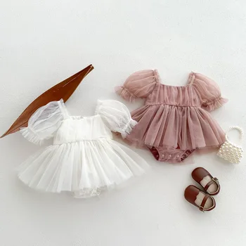Bebê Vestidos de Recém-nascidos de Verão 2024 Princesa Bebê Roupas de Menina Vestido de 1º Aniversário de Vestido de Festa Para Menina Infantil Criança Vestidos de Traje
