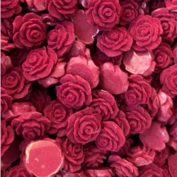 Belo 20mm Resina Reunindo Arte Rose Flatback Flor de Strass, Pedras preciosas DIY Scrapbook Casamento Enfeite Applique Artesanato Suprimentos