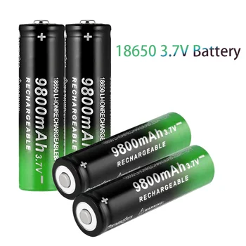 Cem % de Novas 18650 3,7 V 9800mah Farol Lanterna Bateria Recarregável de Iões de Lítio Recarregável 18650