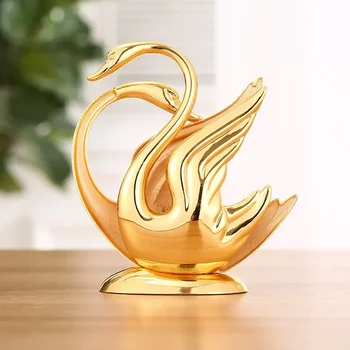 Criativo Swan Design de Ouro Guardanapo Titular Hotel de Mesa de Jantar Titular de Tecido de Metal, Tecido de Caso Para a Decoração Home ZJJ08