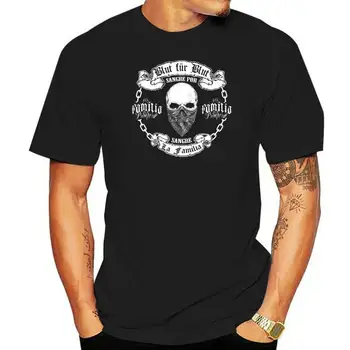 La Familia de Sangue por Sangue Sangue Gang Street Wear Crânio Legal 2022 Verão, O Decote em Moda Casual de Alta Qualidade Casual T-Shirts
