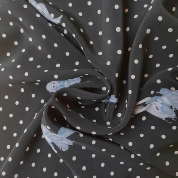 Magical Girl de Impressão de tela de Seda Mulberry Macio de Seda Tecido Para a Saia, Camisa de Lenço de Tecido a Metro de Costura Material