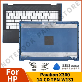 Novas Peças Para Notebook HP Pavilion X360 14-CD TPN-W131 Tampa Traseira do LCD Maiúsculas apoio para as Mãos Dobradiças Azul Substituição
