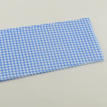 1 peça de patchwork tecido 50cmx50cm azul e branco em xadrez de tecido de algodão gordura trimestre de costura, artesanato de retalhos têxteis lar