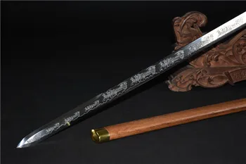 105cm esculpida espada de cavalo de Guerra de alta manganês material de aço espada real mão forjada a katana de 1,54 kg afiada espada Chinesa
