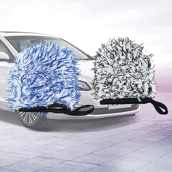 1Pc Shag-pilha de Microfibra Lavagem de Carro Luva Dupla do Lado do Dedo Bolso Roda de Carro de Lavagem Luva para Limpeza do Carro do Auto de Detalhamento