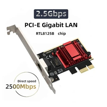 2.5 G PCI-E Para RJ45 Placa de Rede Sem disco rígido Placa de Rede Ethernet 2500Mbps de 2,5 Gbps Para PC