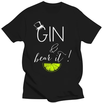 2019 Moda de Verão de Homens Quentes da Venda de T-Shirt Gin e o Urso Engraçado Álcool Álcool Mãe Tônico Sorriso Unisex T-Shirt T-Shirt Presente