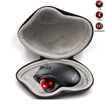 2400DPI Mouse Trackball ,2,4 G & Bluetooth Recarregável Mouse com EVA Caso Bag duplo Vertical Ergonômico Mouses para computador Portátil iPad Mackbook