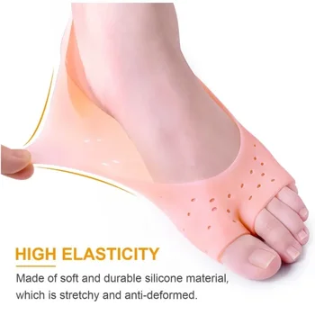 2pcs=1pair Silicone Gel Hidratante Meias Para Cuidados com os Pés Protetor de Aliviar Secos e Gretados Peeling de Saltos de Sapatos de Palmilha Pedicure