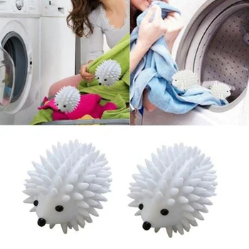 2pcs Anti Enrolamento Macio Roupas de Lavandaria Bola para Secador de PVC Ouriço Forma de Limpeza da Casa Ferramenta de Lavar o Acessório de Máquina de Lavar roupa Bola