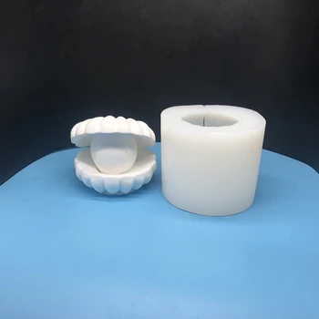 3D Pérola em Forma de Concha de Silicone Vela do Molde DIY feito à mão a Vela do Molde de Casa de Festa Decoração de velas de Fazer Arte Artesanato Cozinha Bakeware