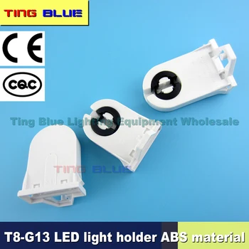 (50pcs) suporte de lâmpada com LED T8 G13 tubo fluorescente grelha suporte plano cabeça de folha de cobre resistente à temperatura de 12-240V 2A