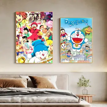 Amina Cartoon D'-Doraemon Cartaz Clássico Anime Cartaz Fantasia Adesivo de Parede para Sala de estar, Bar, Decoração, Decoração de Arte de Adesivos de Parede