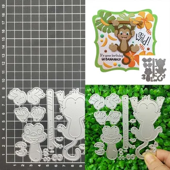 Animais de Macaco de Corte Morre Cortar Stencils Cartão de Papel Craft DIY Modelo de Corte de Metal Morre Álbum de Scrapbooking em Relevo