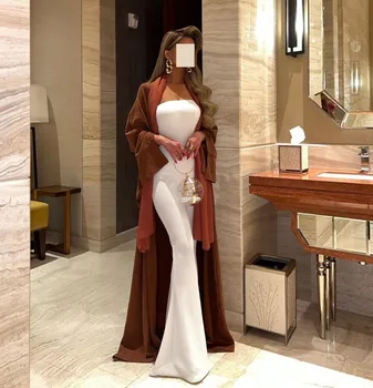As mulheres usam Macacões para a Festa de Formatura sem Alças de Costas Zíper da Calça Ternos Vestidos de Noite com Tempo Envolve a Arábia saudita Vestido
