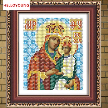 BRICOLAGE, Decoração do Diamante Redondo Pintura, Ponto Cruz Humano Série de Religião Kits de Bordados Para a Rússia Humanos