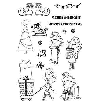 claro selos feliz natal transparente carimbos de álbum de recortes decorativos selos cartão de arte