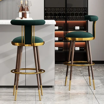 Contador Sotaque de Alta bancos de Bar de Cozinha de Luxo Moderno Ergonômico de Cozinha Bar Cadeiras de Jantar cadeira de Móveis da Casa