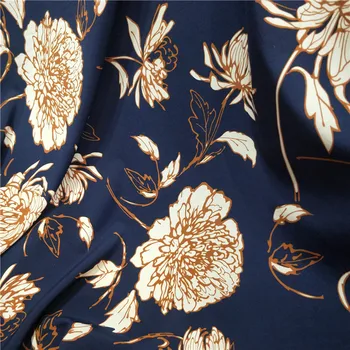 Costura De Tecido Chiffon Floral De Tecido De Estampa De Vestido Coreano Lenço Camisa Calça Soft
