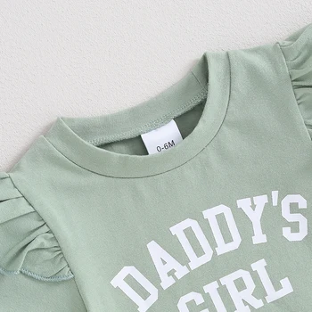 Criança Bebê Meninas Curto Letra Imprimir T-Shirt Elástico Curto Outwear Roupas Roupas