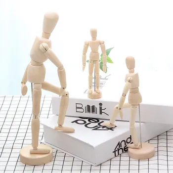 Criativo Móveis Membros do sexo Masculino Brinquedo de Madeira do Modelo Figura Manequim bjd Arte Esboço Desenhar Ação Brinquedo Figuras ambiente de Trabalho de Casa Ornamentos