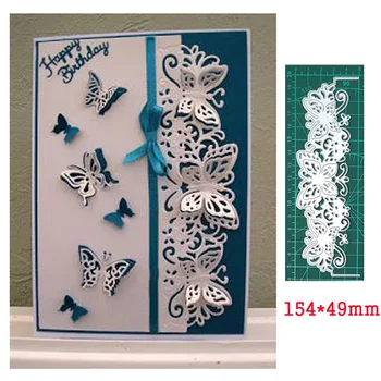 De corte de Metal die laço borboleta fronteira artesanato, scrapbook decorativas modelo para diy