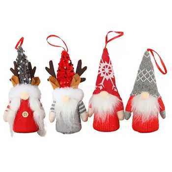 Dropship Natal Gnome Lantejoulas Chapéu de Ornamento de Trabalho de Decoração para Árvore de Natal