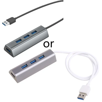 E9LB 4 Portas USB Hub USB de Alta Velocidade-Tipo C para o Smart Hub Multi Divisor de Expansão Mini Hub USB Expansor para PC Portátil