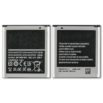 EB585157LU 2000mAh Bateria de Substituição Para Samsung Galaxy Vitória i8552 i8558 i8550 i869 i8530 GT-I8552 GT-I8530