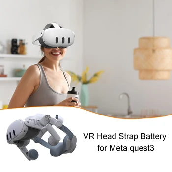Fone de ouvido VR Cinta de Cabeça Ajustável Confortável Protetor de Cabeça VR Acessórios Compatíveis Para a Meta Quest 3 Fone de ouvido