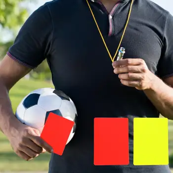 Futebol Árbitro Cartão Compact Árbitro Cartão Retângulo Aviso Resistente Esportes Árbitro De Futebol Cartões Vermelho E Amarelo