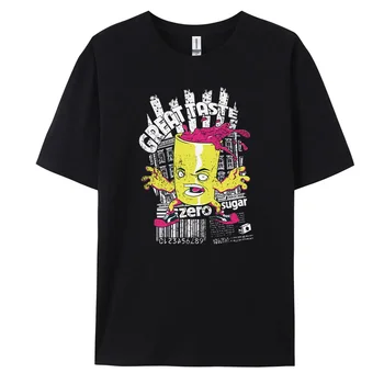 Greattaste Homens Casual manga Curta T-shirt com 100% de Algodão de Moda de impressão Tees oversize