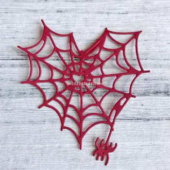 Halloween Coração de teia de aranha de Metal cortantes (Stencil DIY Álbum de Scrapbooking Papel de Modelo de Cartão de Molde de Estampagem de Artesanato Dropship