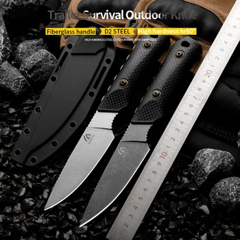 HUANGFU de Alta qualidade D2 exterior de aço da faca de lâmina fixa deserto sobrevivência faca homens o dom de resgate faca faca de caça caminhada