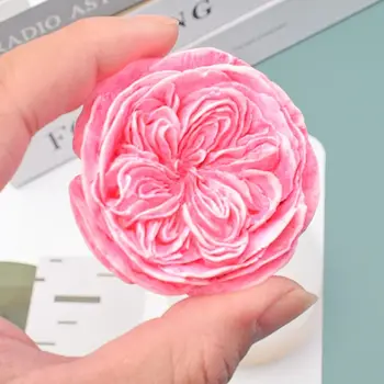 Inodoro 3D Aromaterapia Casamento, Lembranças de Cera de Velas de Gesso Rosa Vela do Molde Molde de Silicone Flor do Molde Molde de Sabão