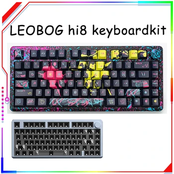 Leobog Hi8 Teclado Mecânico Kit Bluetooth sem Fio da Liga de Alumínio 80keys PBT Keycaps 3 Modo de Junta de Teclados para Jogos