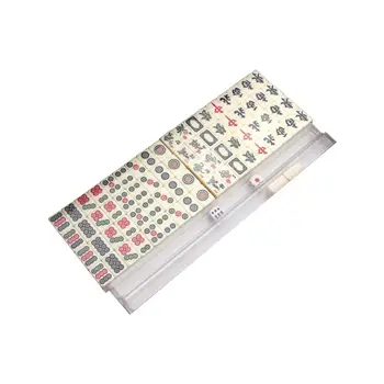 Mini Mahjong Conjunto Criativo com Caixa de Armazenamento Duráveis, Reutilizáveis Portátil de Entretenimento Tradicional Azulejos Jogo para a Home do Viagem Família