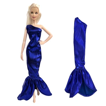 NK 1 peça de Moda de Vestido de Princesa Sereia Moderna Saia Azul Festa de Casamento, Roupas Para a Boneca Barbie Meninas com bonecas e Acessórios