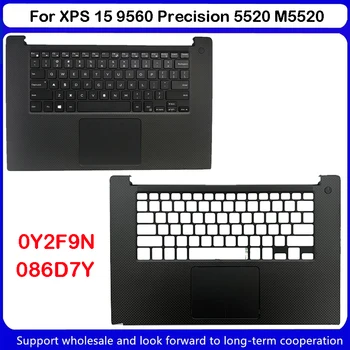Novo Dell XPS 15 9560 Precisão 5520 M5520 Portátil da Série de Maiúsculas apoio para as Mãos a Tampa Superior do C Shell Preto Y2F9N 0Y2F9N 086D7Y