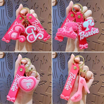 Novo Kawaii Barbie Chaveiro Anime Carta de Amor Y2K Criativo de Moda chaveiro Doces Carro Bag duplo Pingente Acessórios Par Presentes Brinquedos
