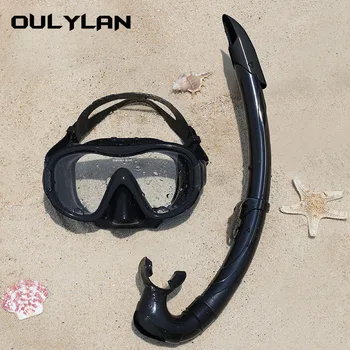 Oulylan Snorkeling Conjunto De Adultos Saia De Silicone Anti-Fog Óculos De Mergulho Máscaras, Óculos De Piscina, Equipamento Profissional