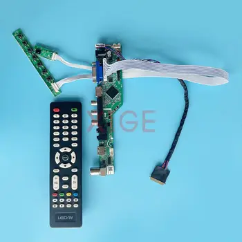 Para N164HGE-L11/L12 LCD Display Driver de Controlador de Placa de TV Analógica USB+AV+HDMI+VGA Kit de 1920*1080 16.4