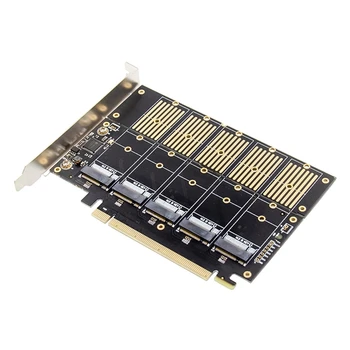 PCIE 5-Porta M. 2 SSD Cartão de Expansão de Chave B NGFF SSD placa-Mãe do Computador Unidade de Estado Sólido Placa de Expansão