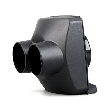 Plástico preto de Ventilação de Saída do Conversor de Atualizar seu Sistema de Aquecedor com 1 Furo de 75mm para 2 Furos de 60mm, Conversor