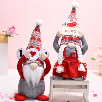 Sem rosto Gnome Boneca de Pelúcia para Casamento Natal, Dia dos Namorados Decorações Casa de Natal Enfeites de Ano Novo, Presentes Escandinavos Bonecas