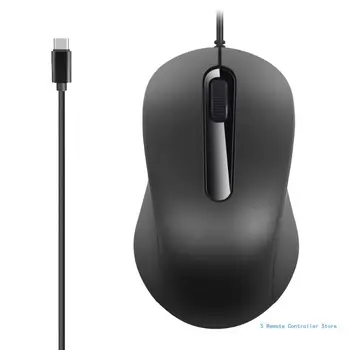 Tipo portátil C Mouse USB C Ratos de 3 Botões de 1000DPI Ergonômico Mouse para Jogos para Windows PC, Laptop e Mais Tipo C Dispositivos